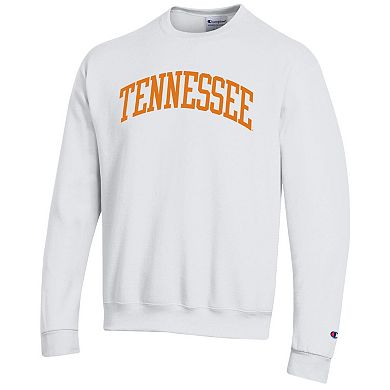 Men's Champion White Tennessee Volunteers Basic Arch Fleece Pullover Sweatshirt