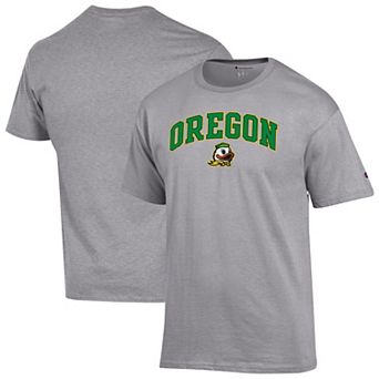 Men's Champion® Heather Gray Oregon Ducks Arched Logo T-Shirt