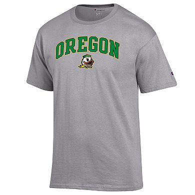 Men's Champion® Heather Gray Oregon Ducks Arched Logo T-Shirt