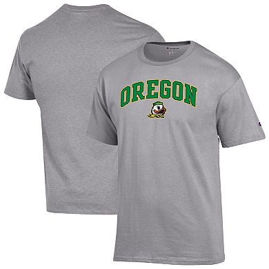 Men's Champion® Heather Gray Oregon Ducks Arched Logo T-Shirt