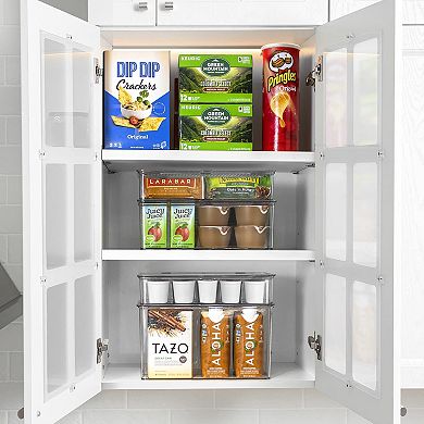 Sorbus 2 Pack Large Storage Bins For Pantry & Fridge With Hinged Lids