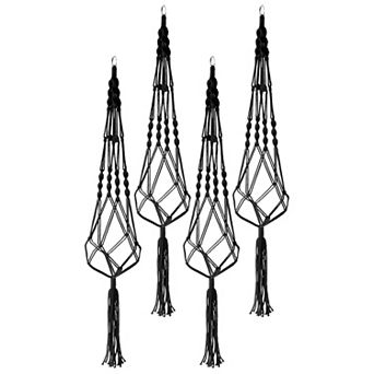 Sorbus Macrame Plant Hanger - for Indoor & Outdoor Hanging - Cotton Rope, for Home, Patio, Garden