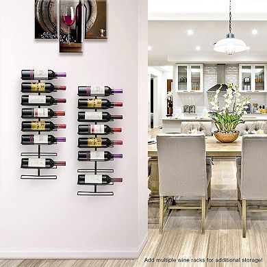 Sorbus Wall Mount Wine Rack - 18 Level Wine Rack Wall Mounted for Wine Bottles, Liquor, Champagne