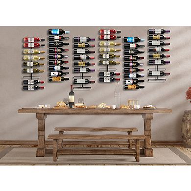 Sorbus Wall Mount Wine Rack - 18 Level Wine Rack Wall Mounted for Wine Bottles, Liquor, Champagne