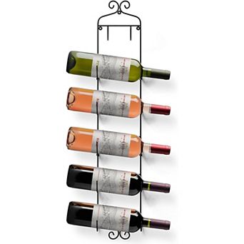 Sorbus 6-Bottle Wall Mounted Wine Rack
