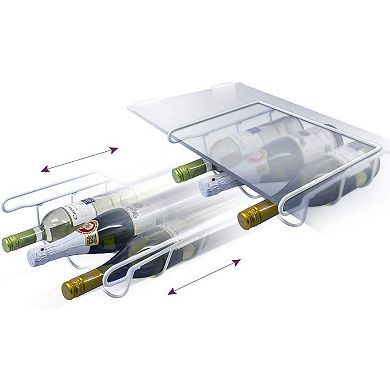 Sorbus Fridge Wine Rack- Refrigerator Bottle Rack Holds 3 Bottles
