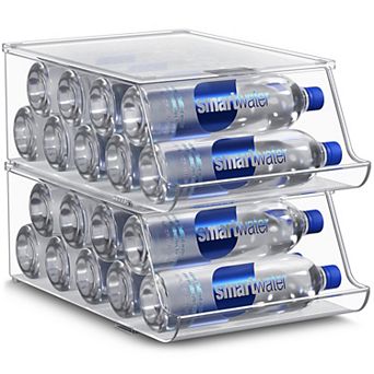 Sorbus Set of 2 Water Bottle Organizer Bins with Lids