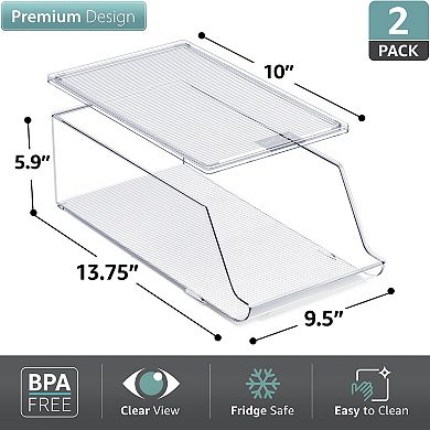 Sorbus Set of 2 Water Bottle Organizer Bins with Lids