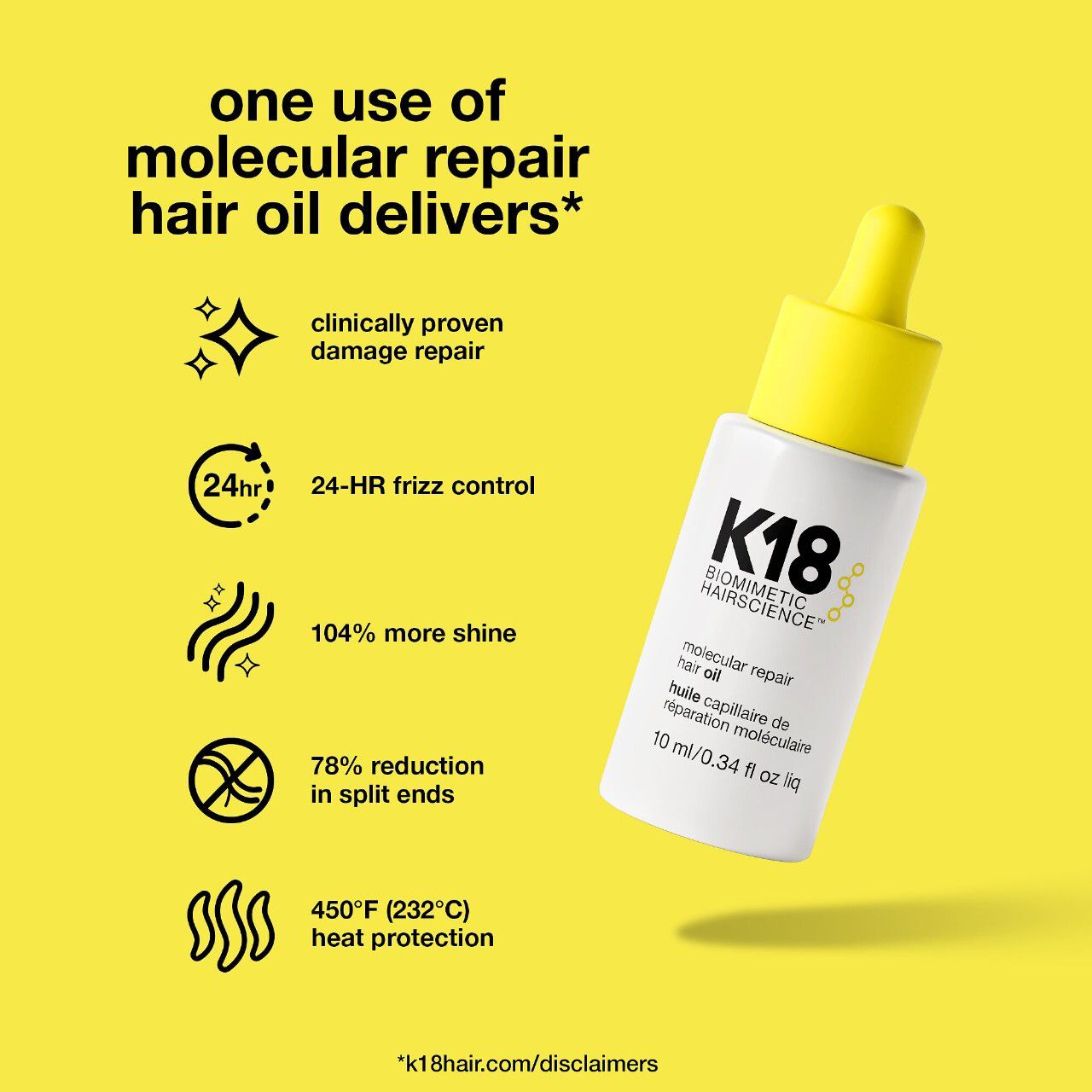 K18 Molecular Repair Hair Oil