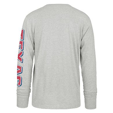 Men's '47 Gray Texas Rangers Big & Tall Distressed Franklin Long Sleeve T-Shirt
