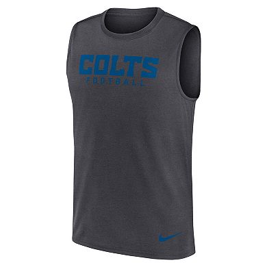 Men's Nike Gray Indianapolis Colts Primetime Legend Performance Muscle Tank Top