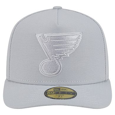 Men's New Era Gray St. Louis Blues Color Pack A-Frame 59FIFTY Fitted Hat