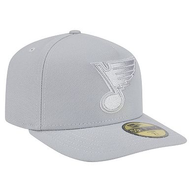 Men's New Era Gray St. Louis Blues Color Pack A-Frame 59FIFTY Fitted Hat
