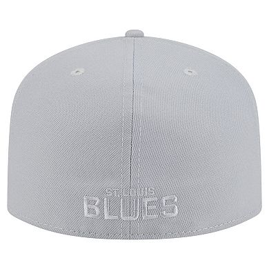 Men's New Era Gray St. Louis Blues Color Pack A-Frame 59FIFTY Fitted Hat