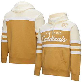 Men's Mitchell & Ness Tan/Cream St. Louis Cardinals Head Coach Pullover Hoodie