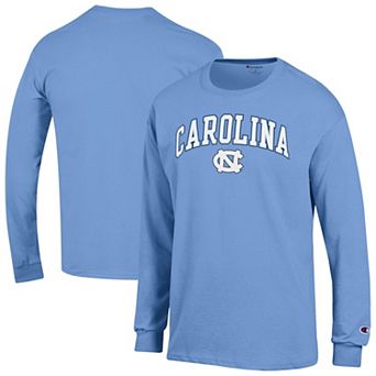 Men's Champion® Carolina Blue North Carolina Tar Heels Arch Over Logo Long Sleeve T-Shirt