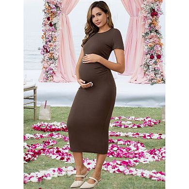 Rent A Red One Shoulder Maternity Photoshoot bodycon Maternity Dress main image 1