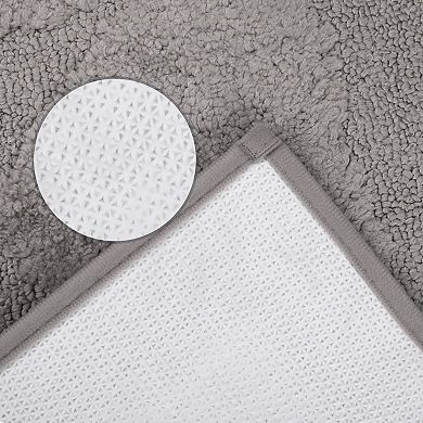1Pcs Heart Pattern Bathroom Rugs Mat, Soft Absorbent Bath Mat Non Slip, Shaggy Bath Carpet 20"x32"