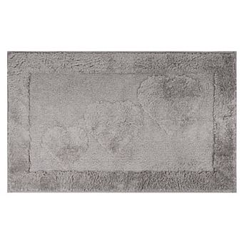 1 pc Heart Pattern Bathroom Rugs Mat, Soft Absorbent Bath Mat Non Slip, Shaggy Bath Carpet 20"x32"