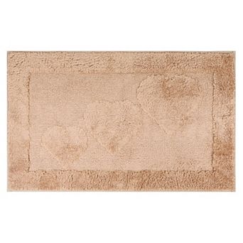 1 pc Heart Pattern Bathroom Rugs Mat, Soft Absorbent Bath Mat Non Slip, Shaggy Bath Carpet 20"x32"