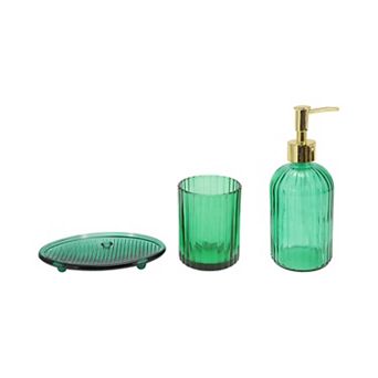 1 Set Reusable Vertical Stripes Bathroom Accessories Kit