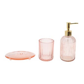 1 Set Reusable Vertical Stripes Bathroom Accessories Kit