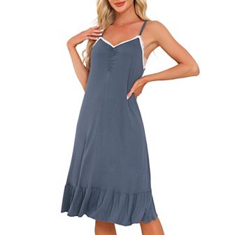 Women's Sleepwear Lace Cute Nightgown Sleeveless Ruffle Thigh Length Nightdress Lingeries