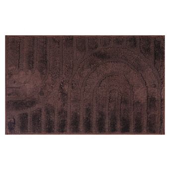 1 pc Geometry Pattern Bathroom Rugs Mat, Bath Floor Mat, Non Slip Shaggy Bath Carpet 20" x 32"