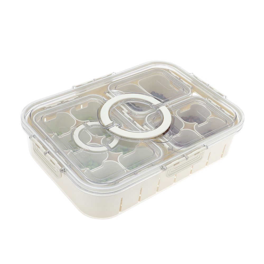 Rectangle Drain Food Storage Containers 14 Compartment 14.76