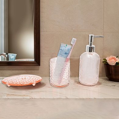 1 Set Durable Waves Pattern Bathroom Accessories Kit