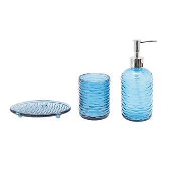 1 Set Durable Waves Pattern Bathroom Accessories Kit