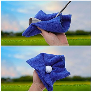 1 Pc Quick-drying Golf Towel 15.75"x15.75", Perfect for Cleaning Golf Balls and Clubs