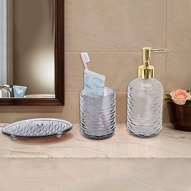 1 Set Reusable Waves Bathroom Accessories Kit