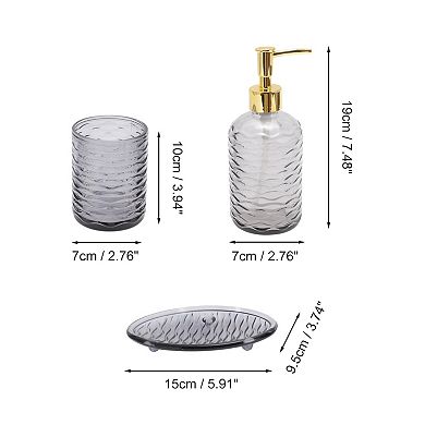 1 Set Reusable Waves Bathroom Accessories Kit