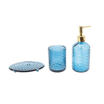 1 Set Reusable Waves Bathroom Accessories Kit