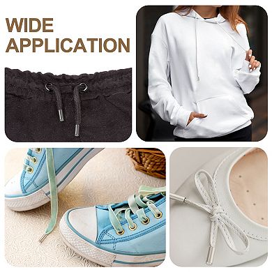 Shoelace Tips, 4pcs - Alloy Shoe Lace Ends Tips, Cylindrical Tip Replacement for Shoestring