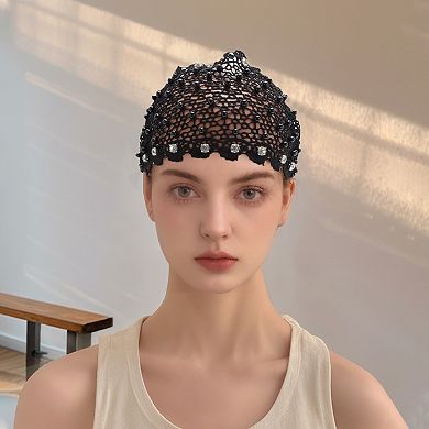 Elegant Bead Hollow Wide Headwrap 1 Pc