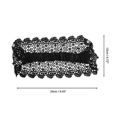 Elegant Bead Hollow Wide Headwrap 1 Pc