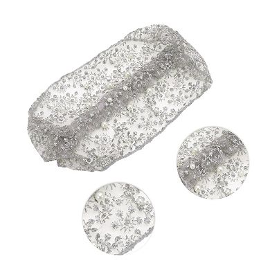 Fashion Faux Pearl Wide Headwrap 1 Pc