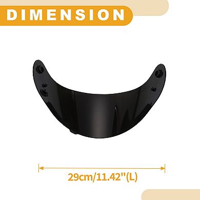 Motorcycle Helmet Visor Shield Motorcycle 3-Snap Helmet Visor Replacement for HJC CL-16 Resin, 1pc