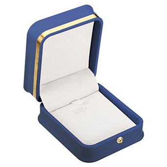 Velvet Necklace Box, Single Slot Vintage Jewelry Holder for Wedding Engagement Proposal Ceremony