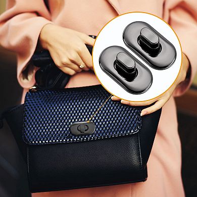 15pcs Turn Lock Clasp, Alloy Purse Closures Oval Twist Lock Fasteners Bag Hardware Accessories