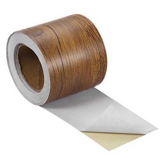 Wood Grain Tape, 2"x33 Ft Self Adhesive Wood Grain Repair Patch for Baseboards, Doors, Floor Repair