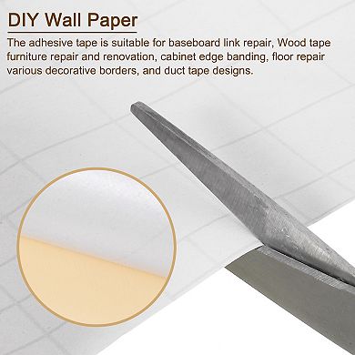 Wood Grain Tape, 4"x33 Ft Self Adhesive Wood Grain Repair Patch for Baseboards, Doors, Floor Repair