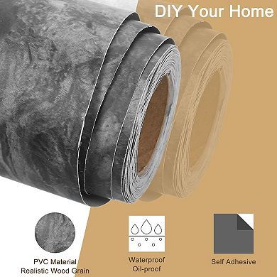 Wood Grain Tape, 4"x33 Ft Self Adhesive Wood Grain Repair Patch for Baseboards, Doors, Floor Repair