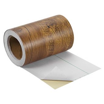 Wood Grain Tape, 4"x33 Ft Self Adhesive Wood Grain Repair Patch for Baseboards, Doors, Floor Repair