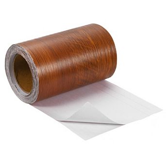 Wood Grain Tape, 4"x33 Ft Self Adhesive Wood Grain Repair Patch for Baseboards, Doors, Floor Repair
