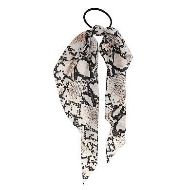 Snake Pattern Triangle Ribbon Hair Elastic Band 1 Pc