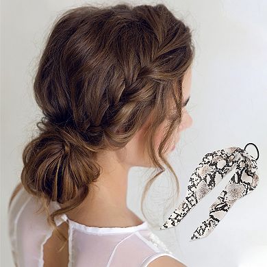 Snake Pattern Triangle Ribbon Hair Elastic Band 1 Pc