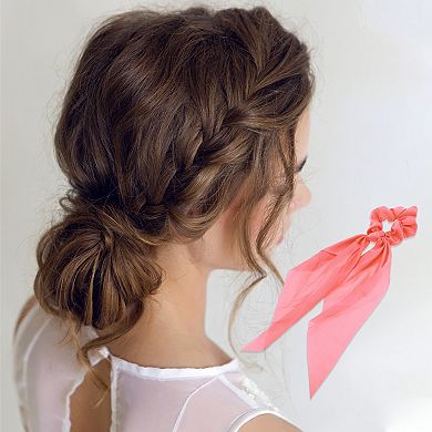 Solid Tie Triangle Ribbon Scrunchies 1 Pc